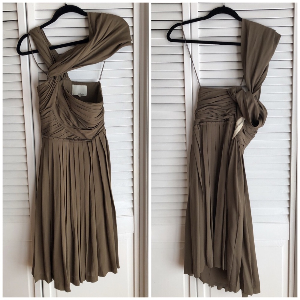 3.1 Phillip Lim Silk Pleated Grecian Dress Size 2